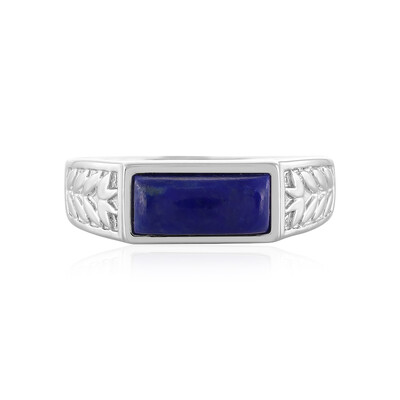 Zilveren herenring met een lapis lazuli