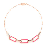 Zilveren armband met I4 Rode Diamanten