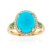 Gouden ring met een Sleeping Beauty Turkoois (CIRARI)