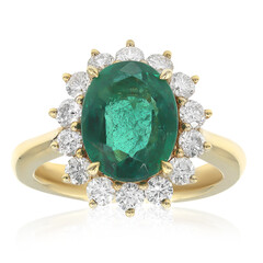 Gouden ring met een AAA Zambia smaragd (CIRARI)
