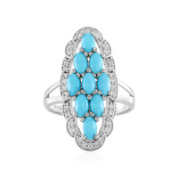 Zilveren ring met Sleeping Beauty Turkooisen (Faszination Türkis)