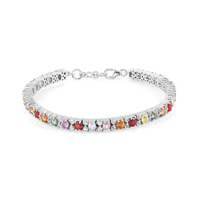 Zilveren armband met saffieren