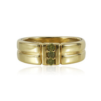 Zilveren ring met I1 Gele Diamanten