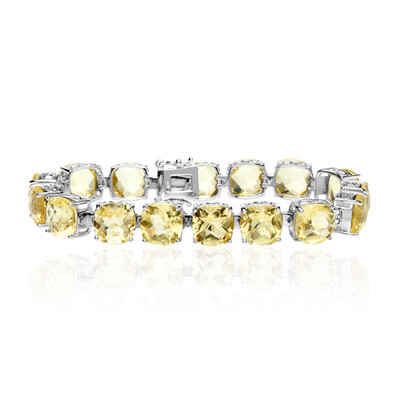 Zilveren armband met limoen citrienstenen