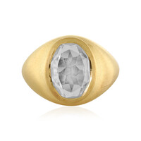 Zilveren ring met een witte kwarts