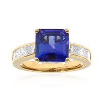Gouden ring met een AAA tanzaniet (CIRARI)