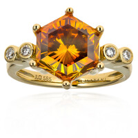 Gouden ring met een sfaleriet (AMAYANI)