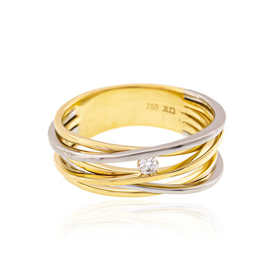 Gouden ring met een Loepzuivere (F) Diamant (LUCENT DIAMONDS)