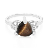 Zilveren ring met een rode tijgeroog
