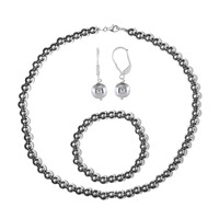 Zilveren set met Zilver Hematieten
