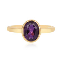 Zilveren ring met een Zambia-amethist