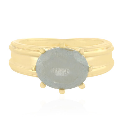 Zilveren ring met een aquamarijn