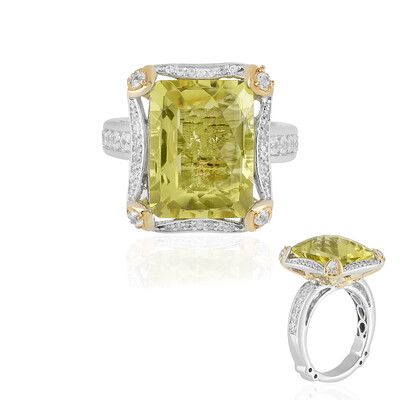 Zilveren ring met een Ouro Verde kwarts (Dallas Prince Designs)
