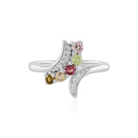 Zilveren ring met toermalijnen