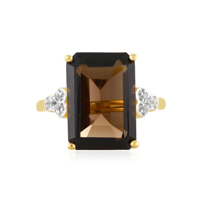 Zilveren ring met een rookkwarts