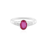Zilveren ring met een Madagaskar Robijn