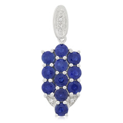 Zilveren hanger met blauwe saffieren