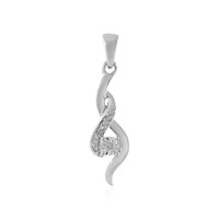 Zilveren hanger met een I2 (H) Diamant