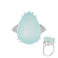 Zilveren ring met een Aqua Chalcedoon