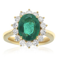 Gouden ring met een AAA Zambia smaragd (CIRARI)