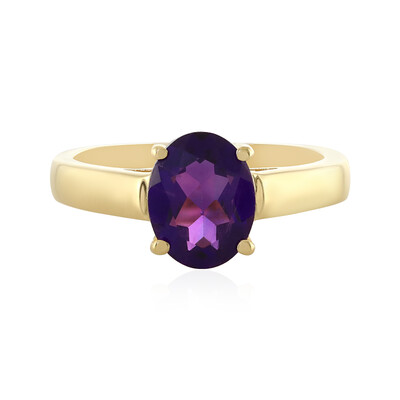 Zilveren ring met een Zambia-amethist