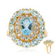 Zilveren ring met een hemel-blauwe topaas