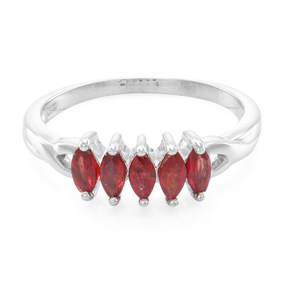 Zilveren ring met Malawi robijnen