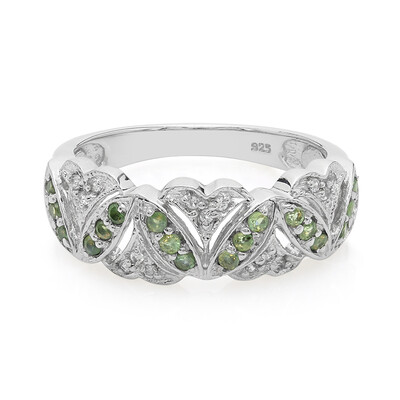 Zilveren ring met alexandrieten