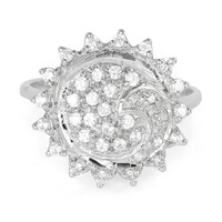Zilveren ring met zirkonen