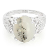 Zilveren ring met een dendrieten agaat