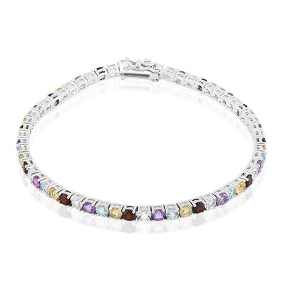 Zilveren armband met granaten