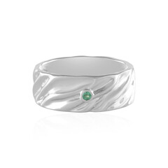 Zilveren ring met een Colombiaanse smaragd (de Melo)