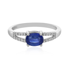 Zilveren ring met een kyaniet