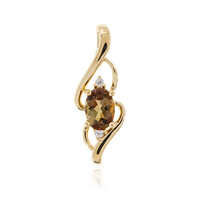 Gouden hanger met een andalusiet