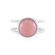 Zilveren ring met een roze opaal