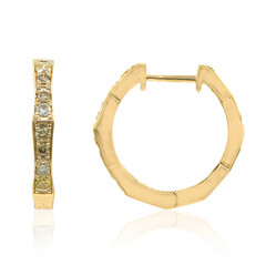 Gouden oorbellen met SI2 Fancy Diamanten (CIRARI)