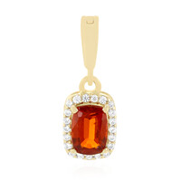 Gouden hanger met een Oranje Tanzania Kyaniet