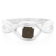 Zilveren ring met een rookkwarts
