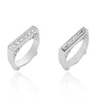 Zilveren ring met zirkonen (Dallas Prince Designs)