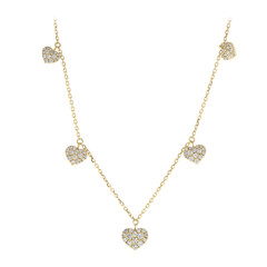 Gouden halsketting met I1 (H) Diamanten (CIRARI)