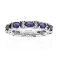 Zilveren ring met iolieten