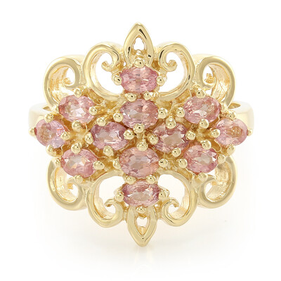 Gouden ring met Onverhitte Padparadscha Saffieren (AMAYANI)