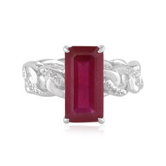 Zilveren ring met een Madagaskar Robijn (de Melo)