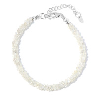 Zilveren armband met witte maanstenen