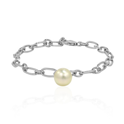 Zilveren armband met een Gouden Kabira Zuidzee Parel (TPC)