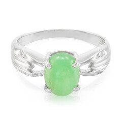 Zilveren ring met een keizerlijk chrysopraas
