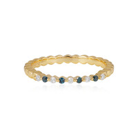 Zilveren ring met I3 (I) Diamanten