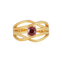 Zilveren ring met een roze zirkoon