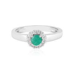 Zilveren ring met een Braziliaanse smaragd