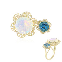 Gouden ring met een Welo-opaal (Ornaments by de Melo)